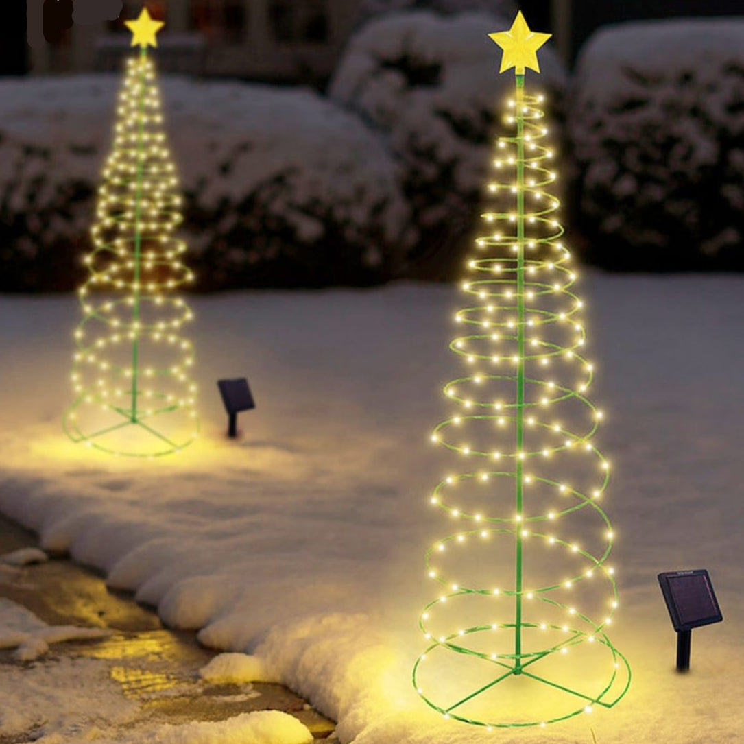 Solar LED Kerstboom 50 cm – Draadloze Tuinverlichting op Zonne-energie