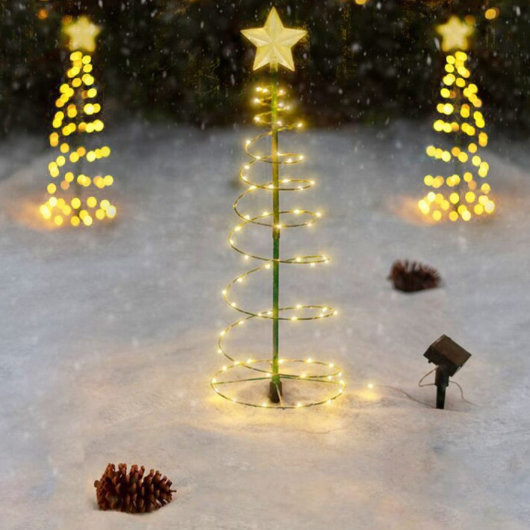 Solar LED Kerstboom 50 cm – Draadloze Tuinverlichting op Zonne-energie