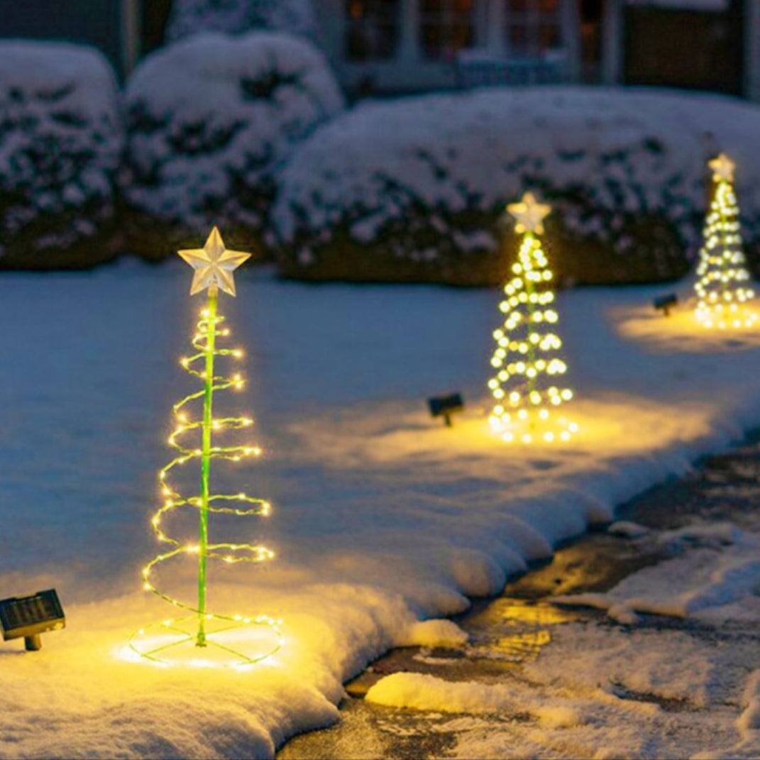Solar LED Kerstboom 50 cm – Draadloze Tuinverlichting op Zonne-energie