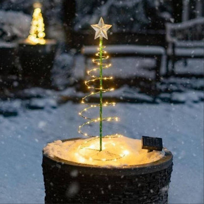 Solar LED Kerstboom 50 cm – Draadloze Tuinverlichting op Zonne-energie