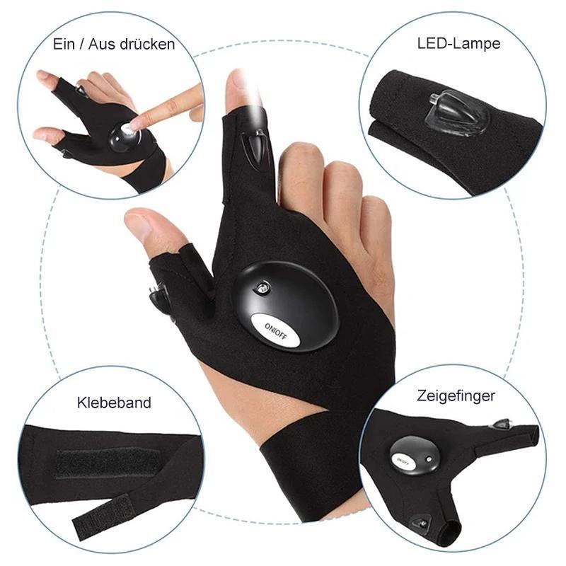 LED-Handschoenen Lichtvinger met Ingebouwde Verlichting voor Klussen