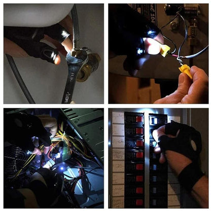 LED-Handschoenen Lichtvinger met Ingebouwde Verlichting voor Klussen
