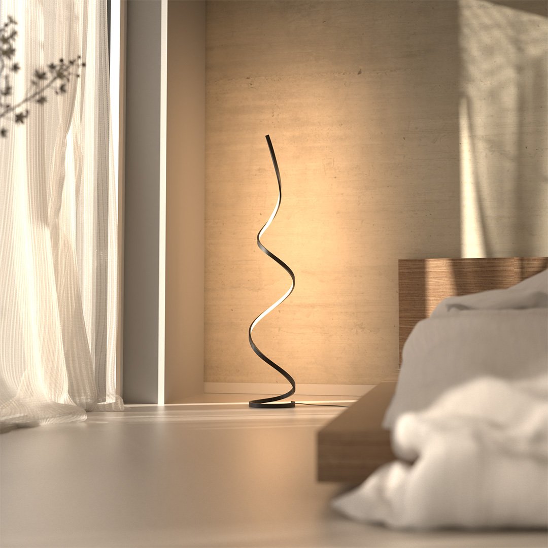 Spira Vloerlamp – Moderne Sculpturale LED Designlamp