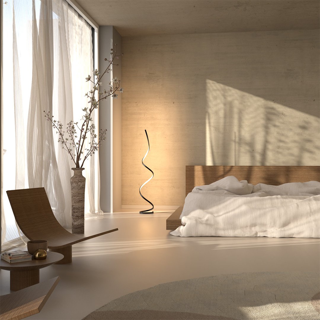 Spira Vloerlamp – Moderne Sculpturale LED Designlamp