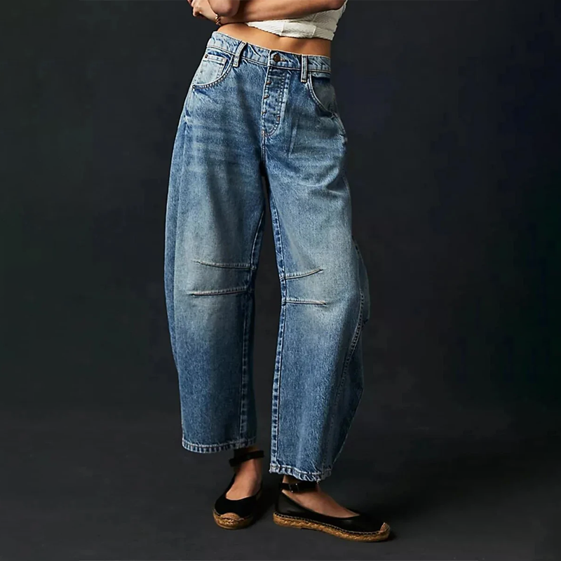 Aurora Wijde Jeans – Dames baggy broek met comfortabele pasvorm