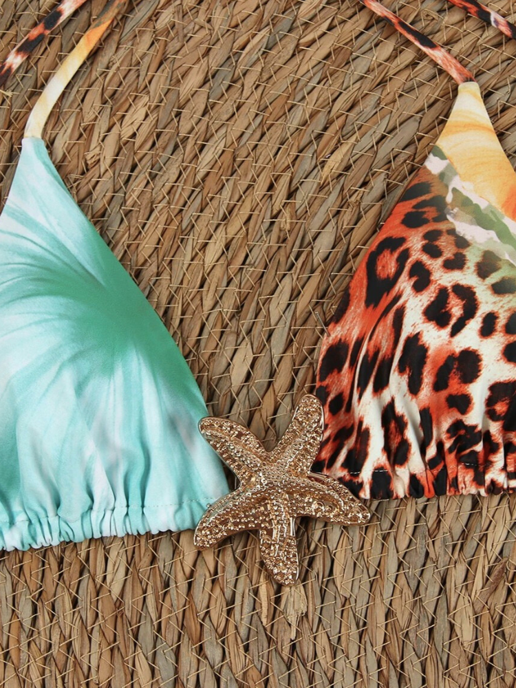 Maréa Dames Bikini Set met Tropische Print en Strandbroek