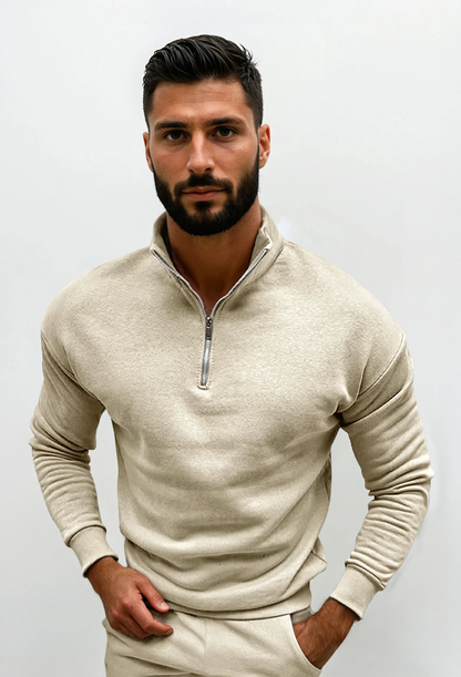 Luxe Heren Half-Zip Trui – Zacht, Modern en Veelzijdig