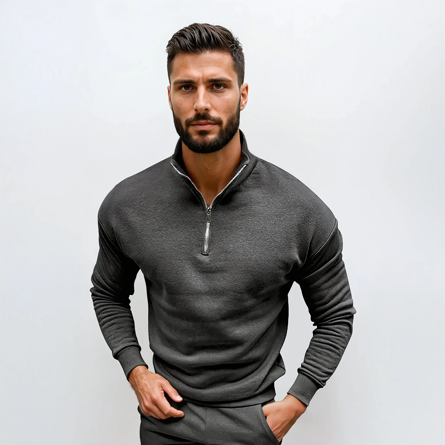 Luxe Heren Half-Zip Trui – Zacht, Modern en Veelzijdig
