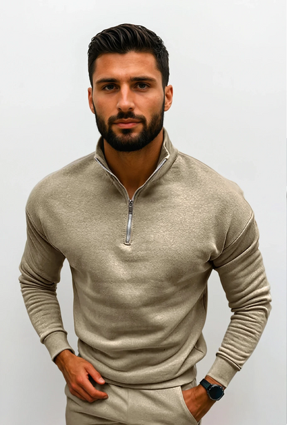Luxe Heren Half-Zip Trui – Zacht, Modern en Veelzijdig