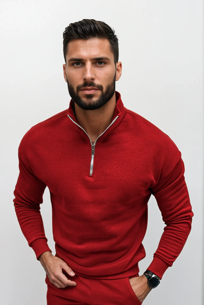 Luxe Heren Half-Zip Trui – Zacht, Modern en Veelzijdig