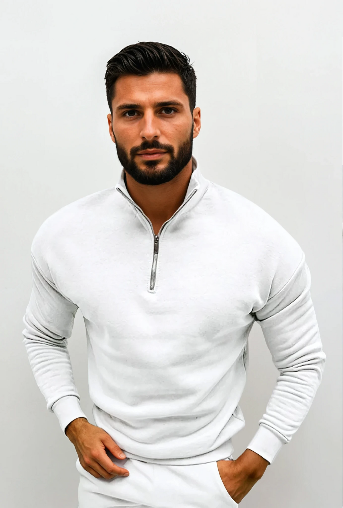Luxe Heren Half-Zip Trui – Zacht, Modern en Veelzijdig