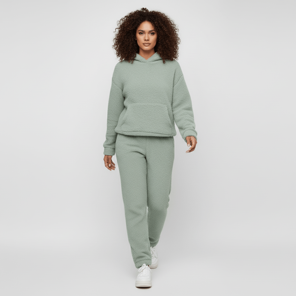Evi Dames Loungewear Set met Hoodie, Capuchon en Broek