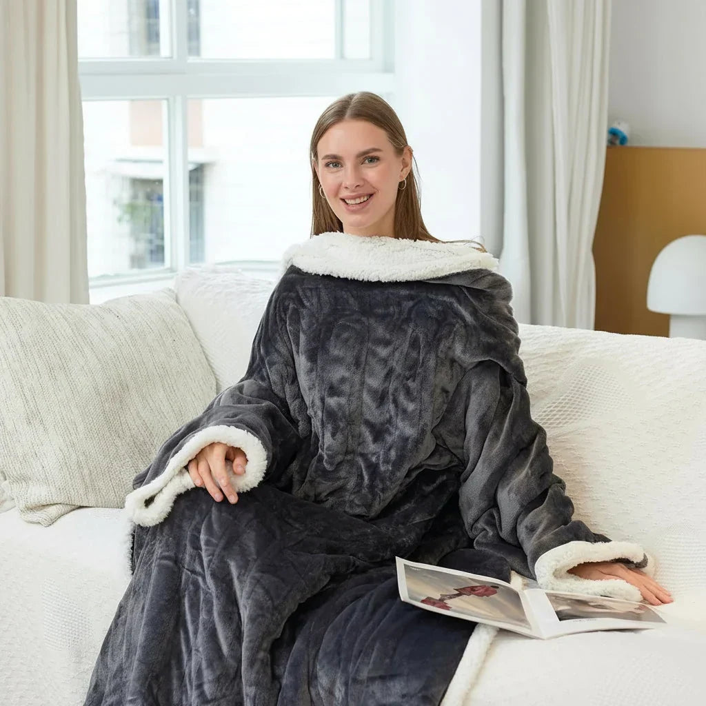 Verwarmde schouderdeken Solvéra – elektrische warmtedeken met instelbare warmte