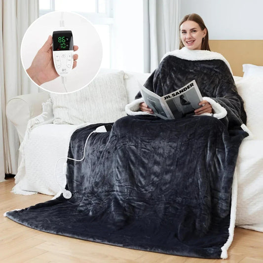 Verwarmde schouderdeken Solvéra – elektrische warmtedeken met instelbare warmte
