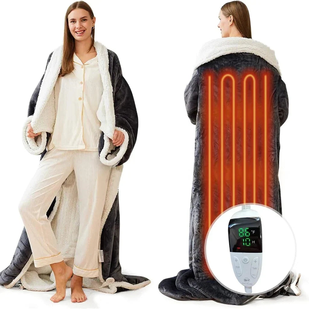Verwarmde schouderdeken Solvéra – elektrische warmtedeken met instelbare warmte