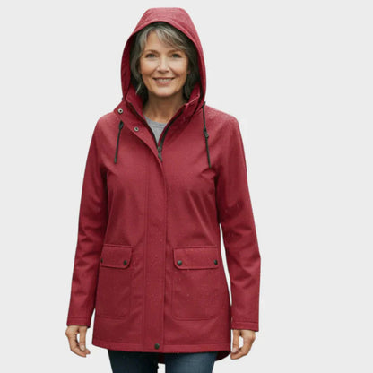 Elara Dames Regenjas – Elegante Jas met Verstelbare Taille