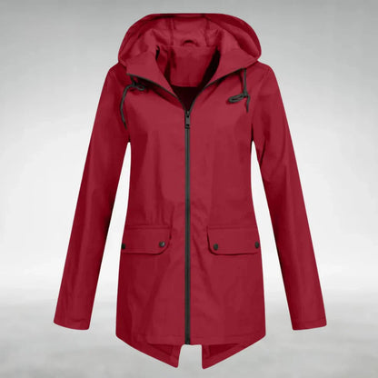 Elara Dames Regenjas – Elegante Jas met Verstelbare Taille