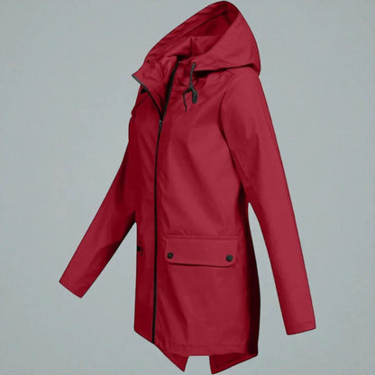 Elara Dames Regenjas – Elegante Jas met Verstelbare Taille