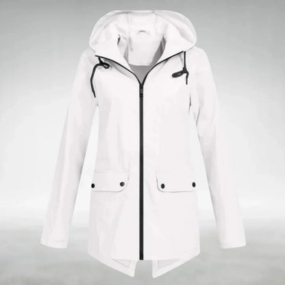 Elara Dames Regenjas – Elegante Jas met Verstelbare Taille