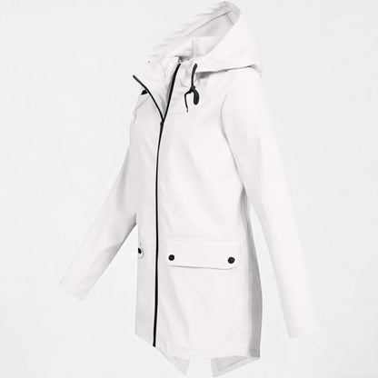 Elara Dames Regenjas – Elegante Jas met Verstelbare Taille