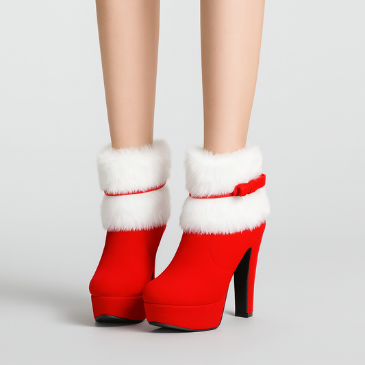 Fenna Dames Winterlaarzen – Enkelboots met Strik en Warme Uitstraling