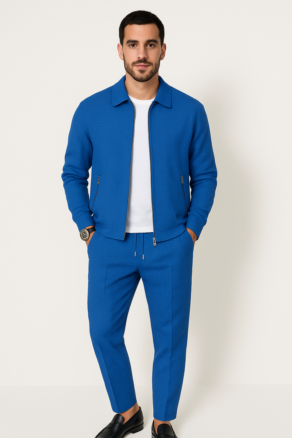 Heren Wafelset Milan | Comfortabele Top en Broek Set