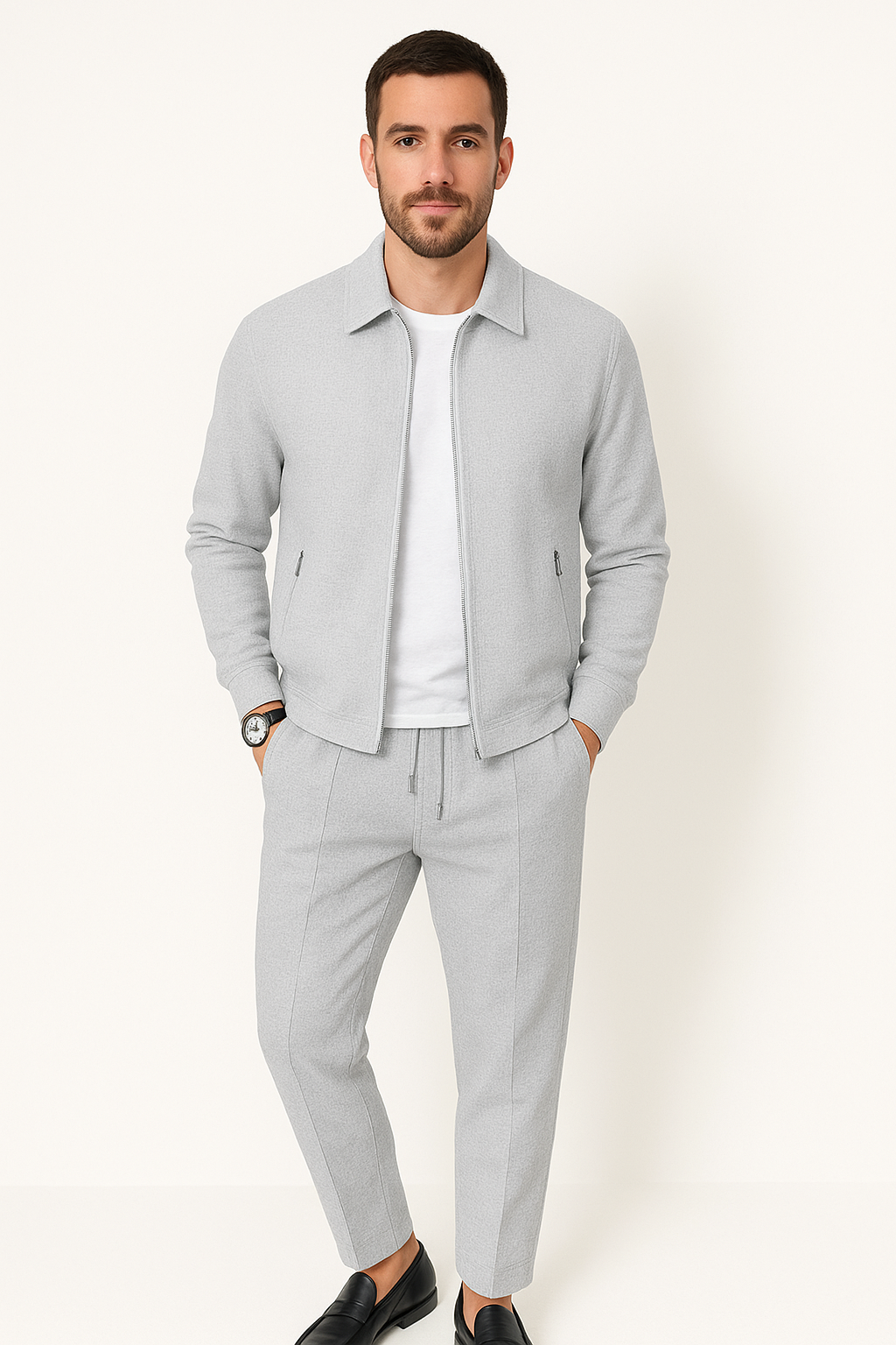 Heren Wafelset Milan | Comfortabele Top en Broek Set