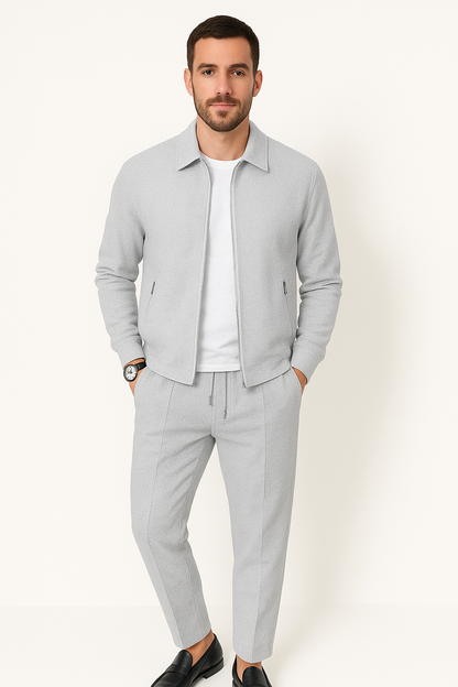 Heren Wafelset Milan | Comfortabele Top en Broek Set
