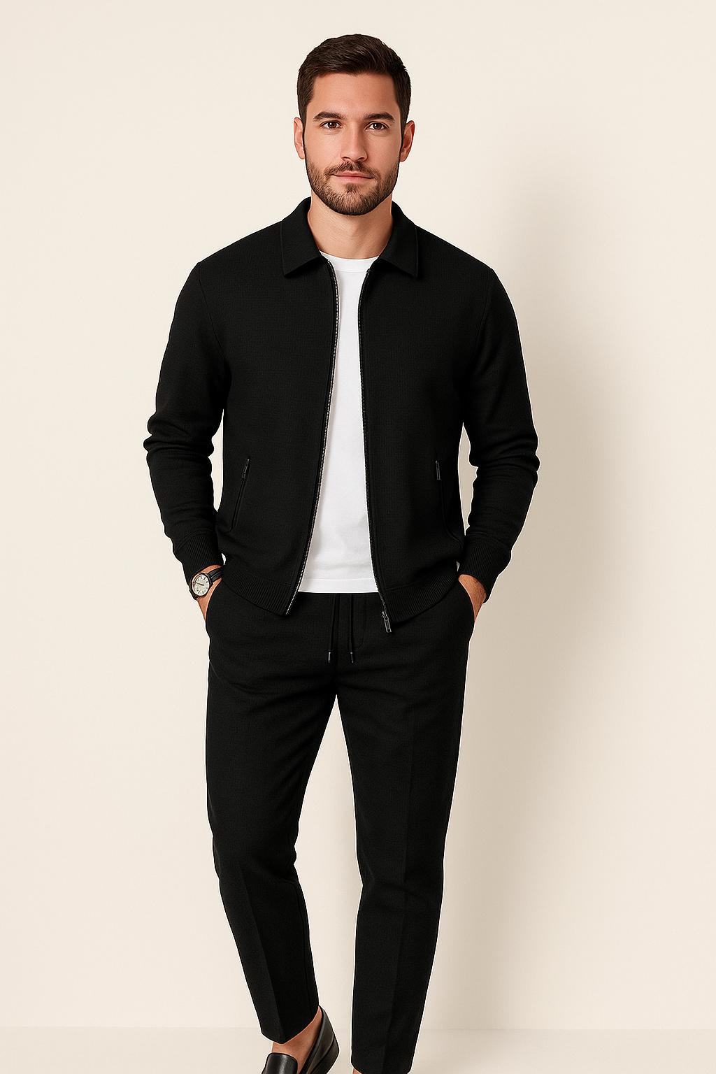 Heren Wafelset Milan | Comfortabele Top en Broek Set