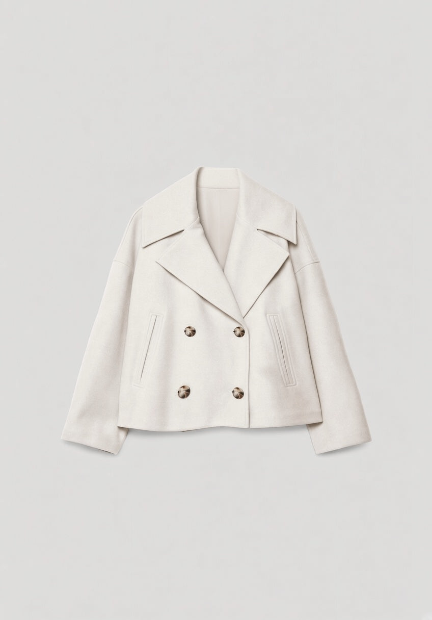 Valmira Korte Double-Breasted Jas voor Dames