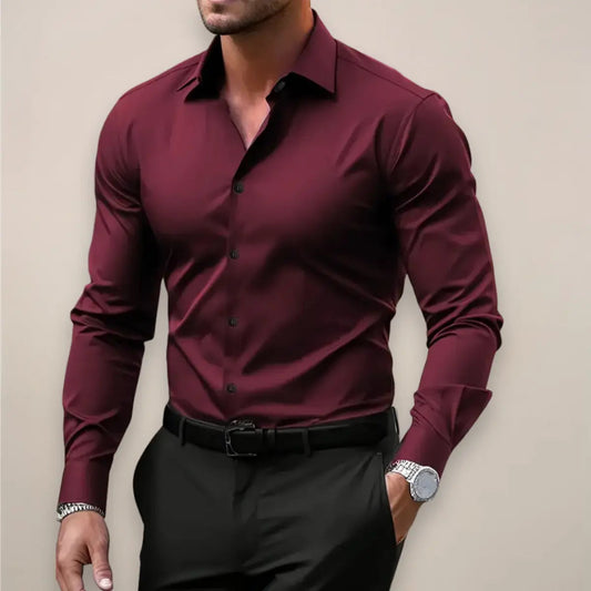 Moderne heren slim fit overhemd Luvano met stretch comfort