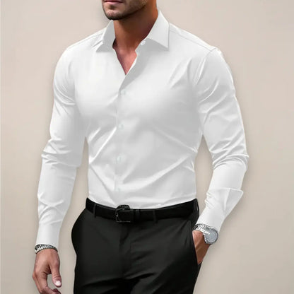Moderne heren slim fit overhemd Luvano met stretch comfort