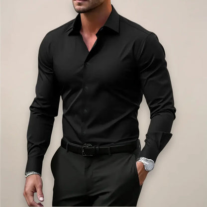 Moderne heren slim fit overhemd Luvano met stretch comfort