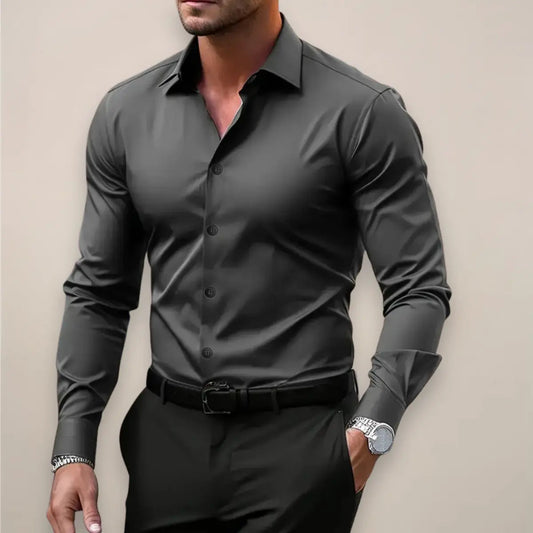Moderne heren slim fit overhemd Luvano met stretch comfort