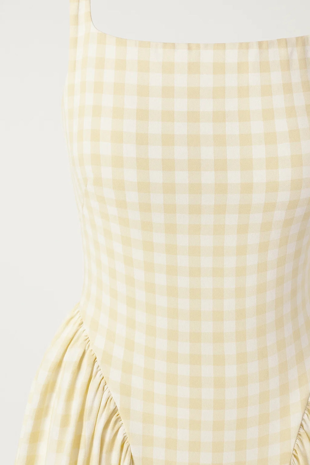 Zomerse Ruitpatroon Midi Jurk – Elegante Damesjurk met Bandjes