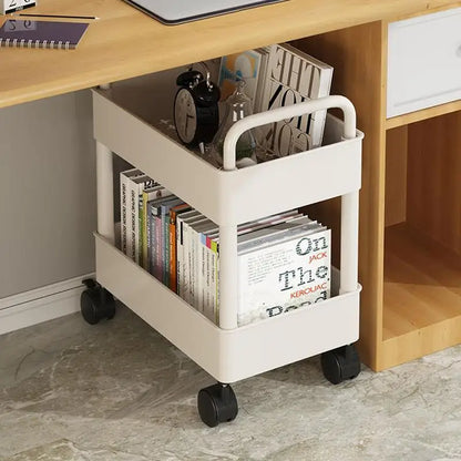 BoekRol Trolley – Verrijdbare Boekenkast met 2 Verdiepingen