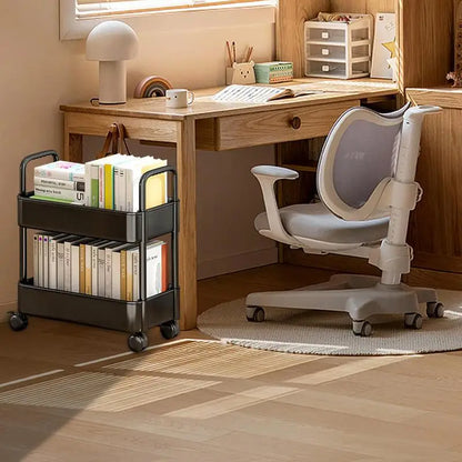 BoekRol Trolley – Verrijdbare Boekenkast met 2 Verdiepingen