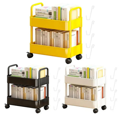 BoekRol Trolley – Verrijdbare Boekenkast met 2 Verdiepingen