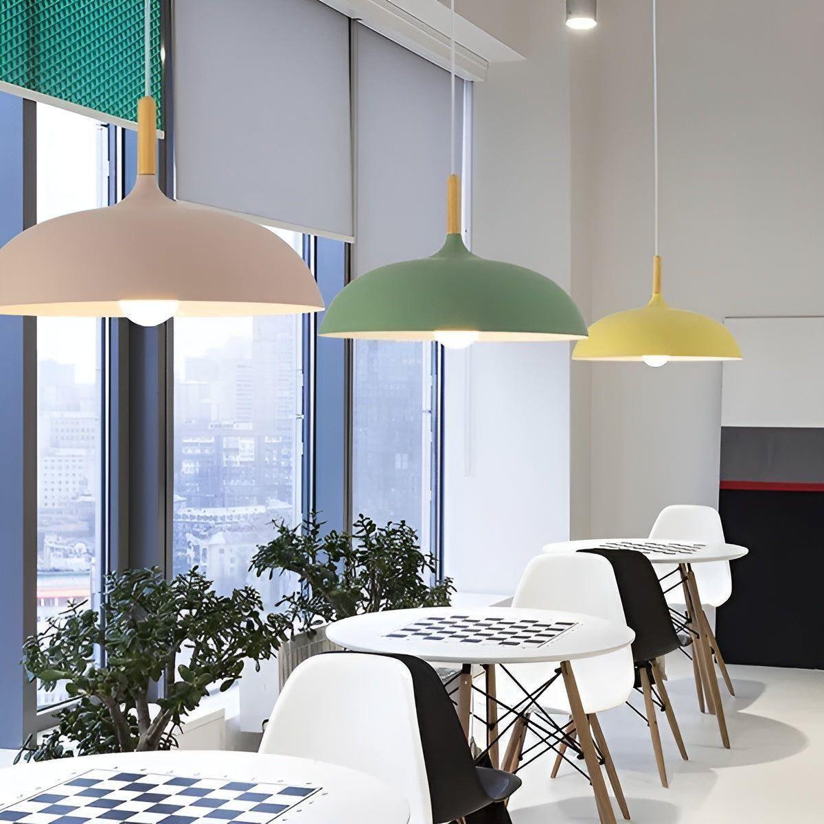 Scandinavische Eiken Hanglamp 1,5 Meter – E27 LED Verlichting