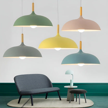 Scandinavische Eiken Hanglamp 1,5 Meter – E27 LED Verlichting