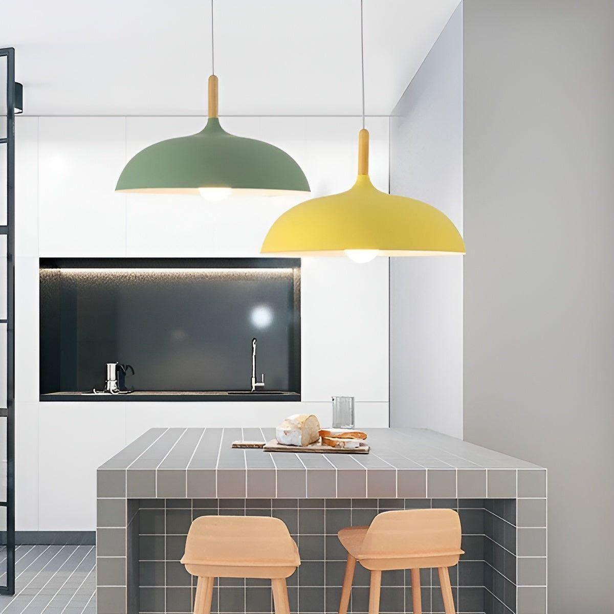 Scandinavische Eiken Hanglamp 1,5 Meter – E27 LED Verlichting