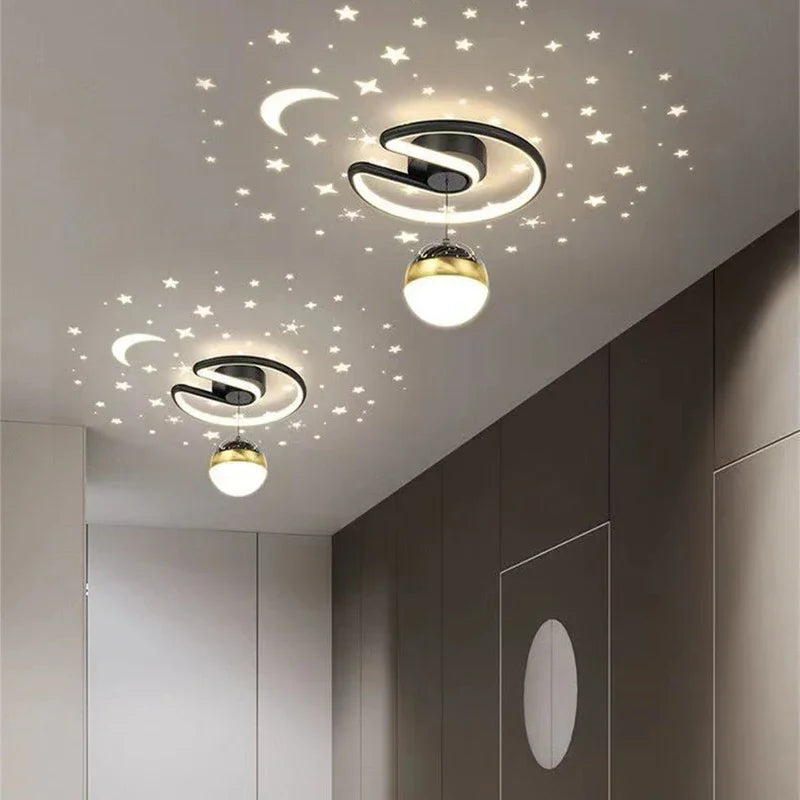 Maanster Plafondlamp – LED Sterrenverlichting met Warm Licht