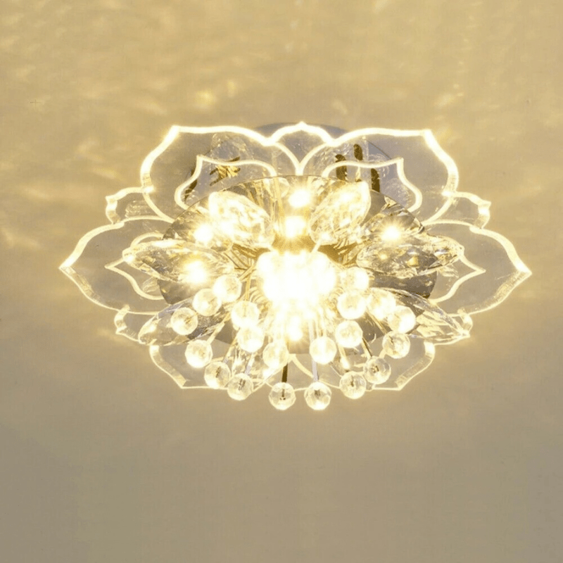 Elegante bloeiende LED kristallen kroonluchter voor woninginrichting verlichting