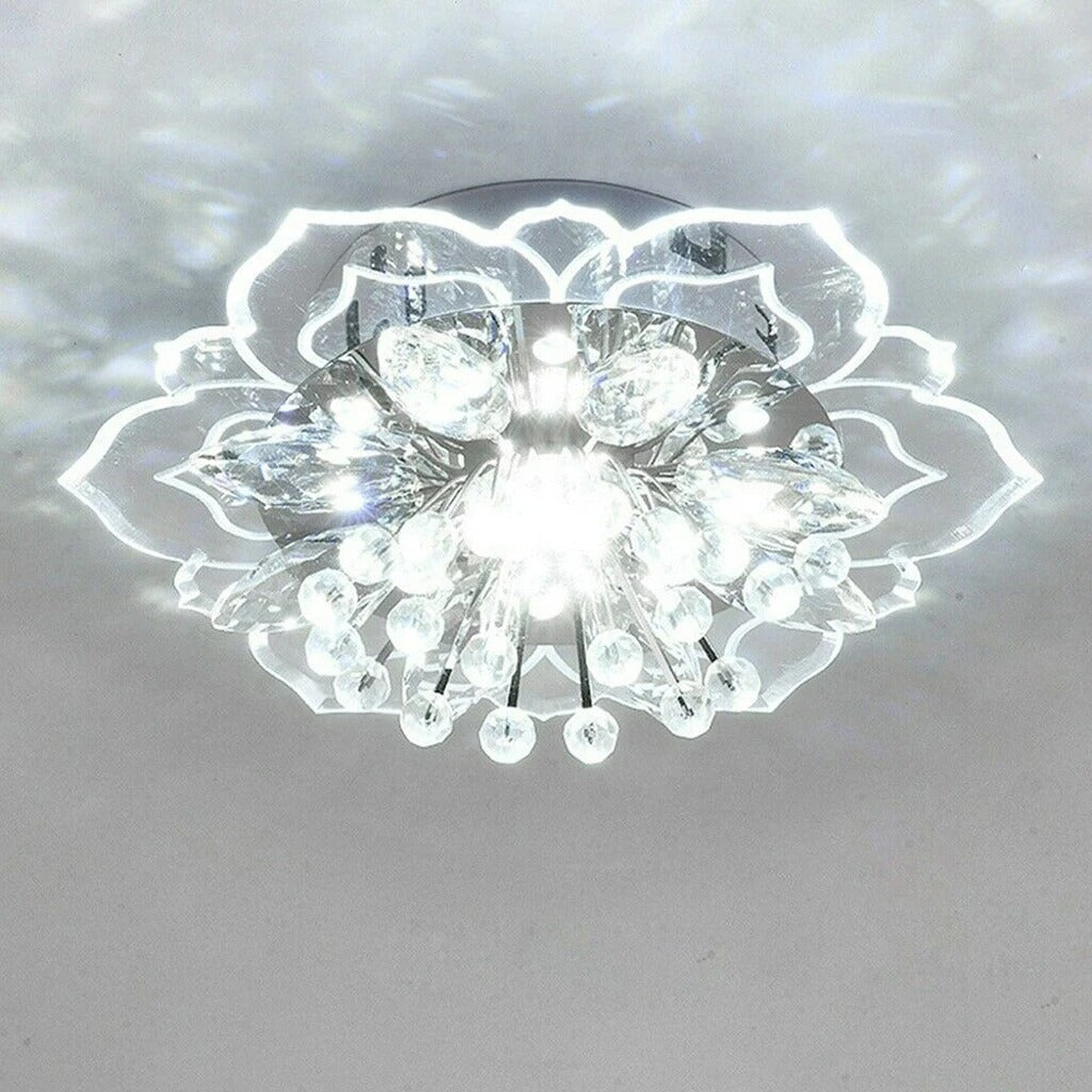 Elegante bloeiende LED kristallen kroonluchter voor woninginrichting verlichting