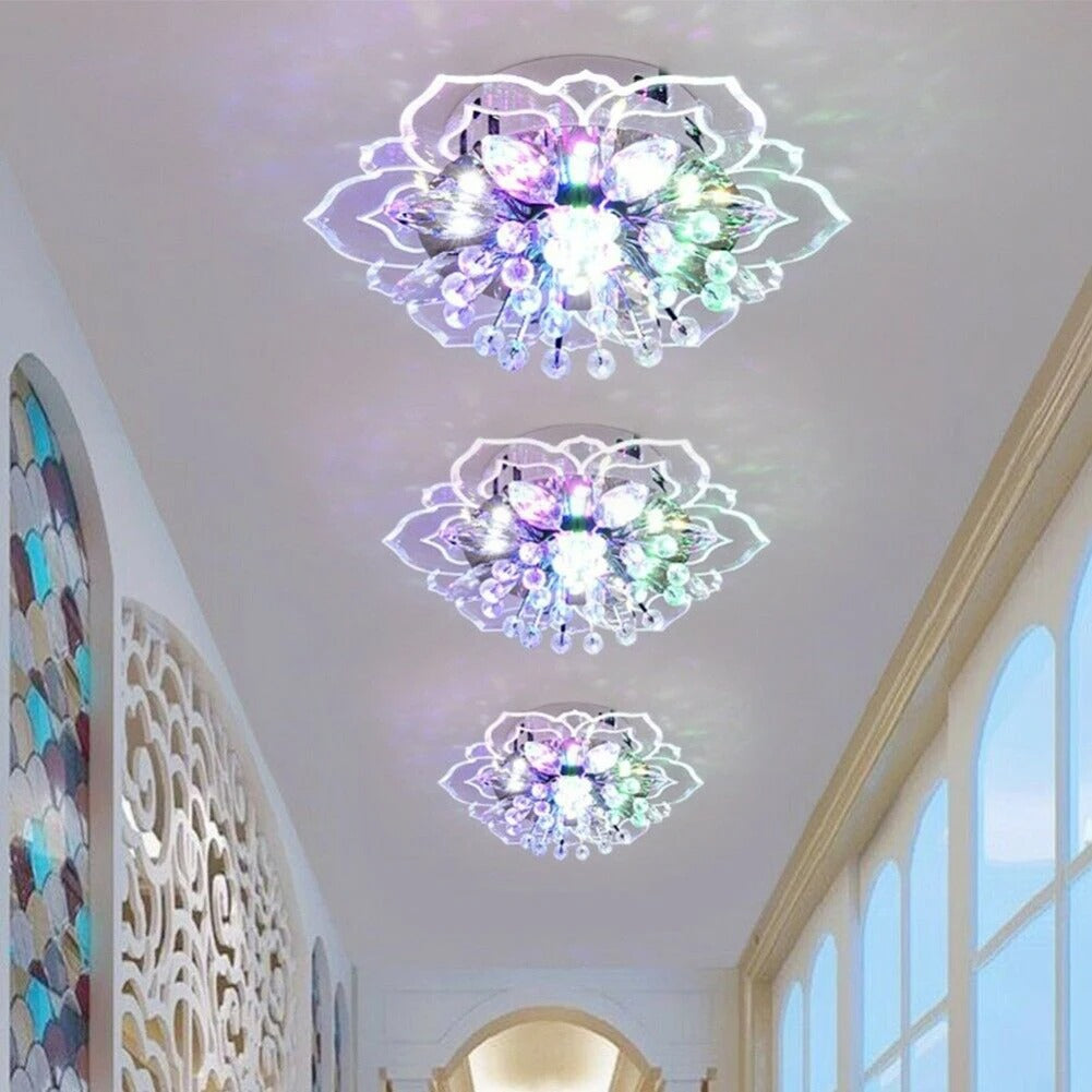 Elegante bloeiende LED kristallen kroonluchter voor woninginrichting verlichting