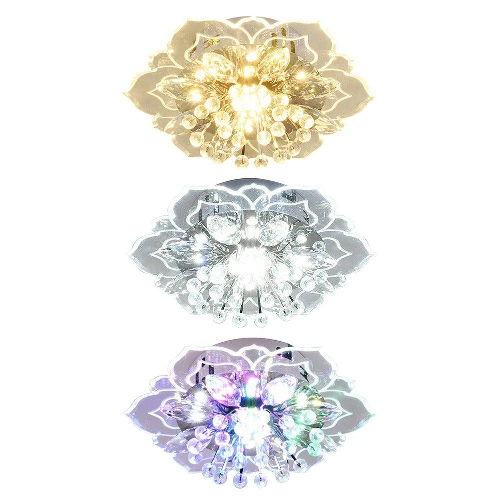 Elegante bloeiende LED kristallen kroonluchter voor woninginrichting verlichting