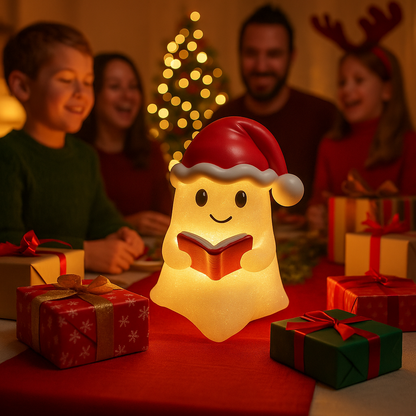 Kerst Lichtfiguur Spookje 15 cm – LED Kerstdecoratie met Muts