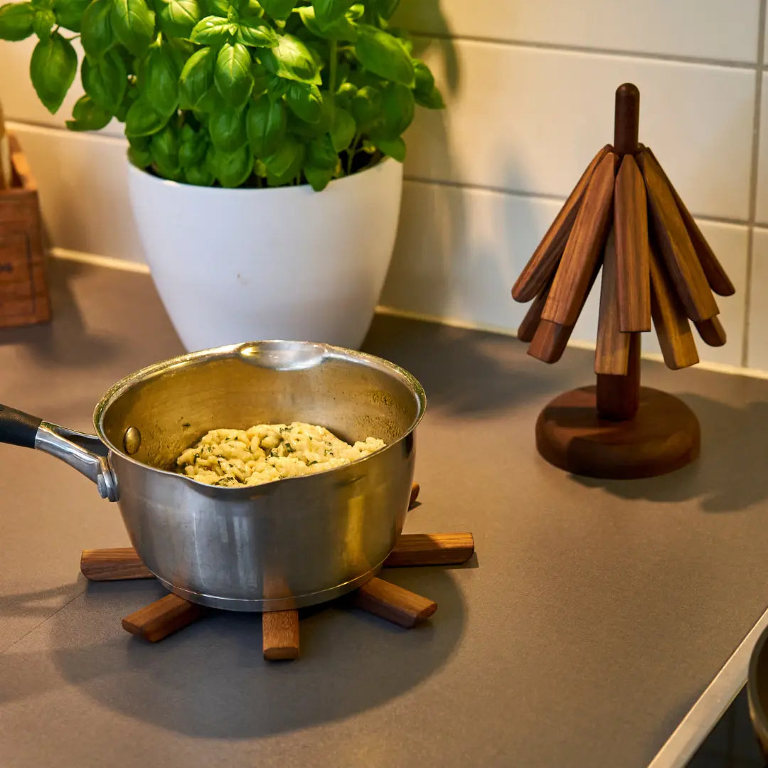 Houten Onderzetterhouder – Praktische Keukenopberger voor Onderzetters