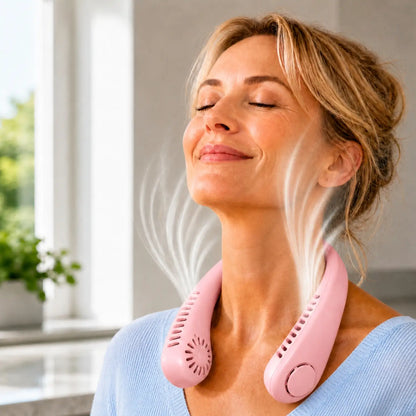 NekBries Draagbare Nekventilator Oplaadbaar USB 3 Snelheden Lichtgewicht