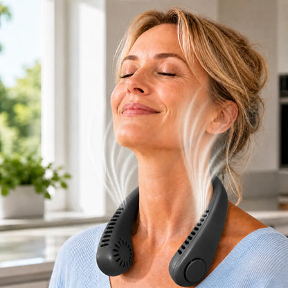 NekBries Draagbare Nekventilator Oplaadbaar USB 3 Snelheden Lichtgewicht